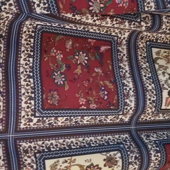 LULUS Crack a Smile Cream and Plum Multi Print Long Sleeve Shift Dress - NWT - Picture 10 of 15